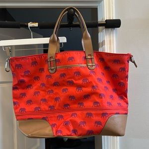 Stella and dot weekend getaway bag red elephant